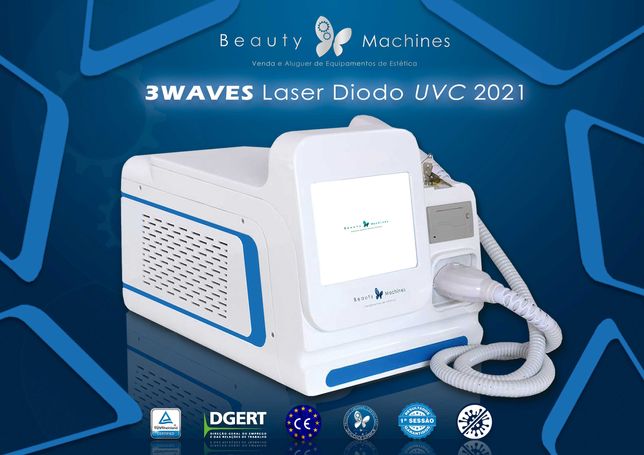 3Waves Laser UVC Profissional certificado médico(Alexandrite+Diodo+YAG