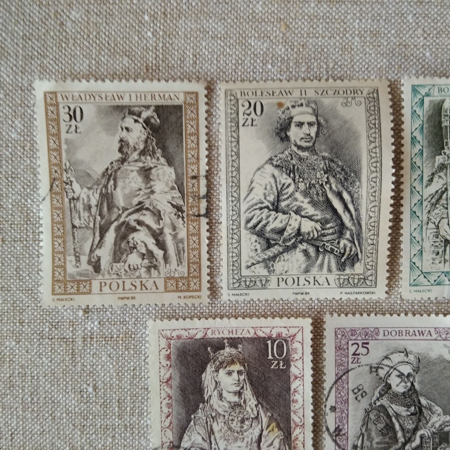 znaczki poczet królów polskich