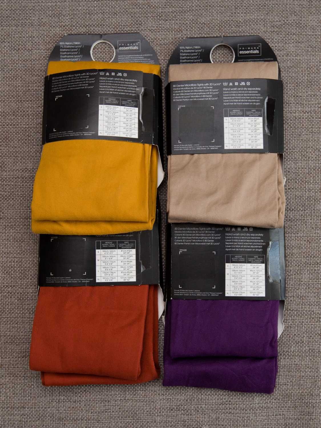 Rajstopy ceglaste ORANGE den 80 - rozmiar S - Primark - nowe