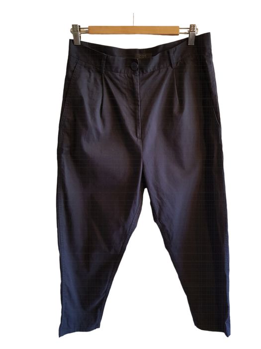 Bawełniane spodnie wysoki stan zwężana nogawka COS roz.40