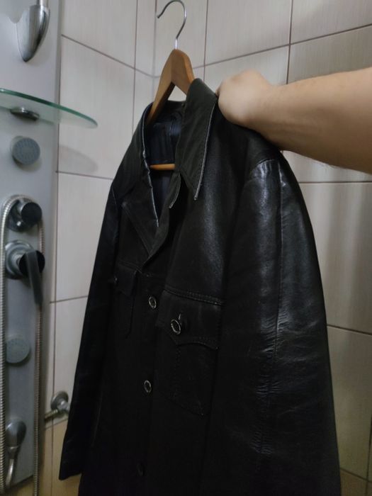 płaszcz kurtka XL płaszczyk leather lieder skóra męski męska Man skórz