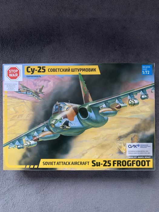 Samolot Su-25 Frogfoot model do sklejania Zvezda