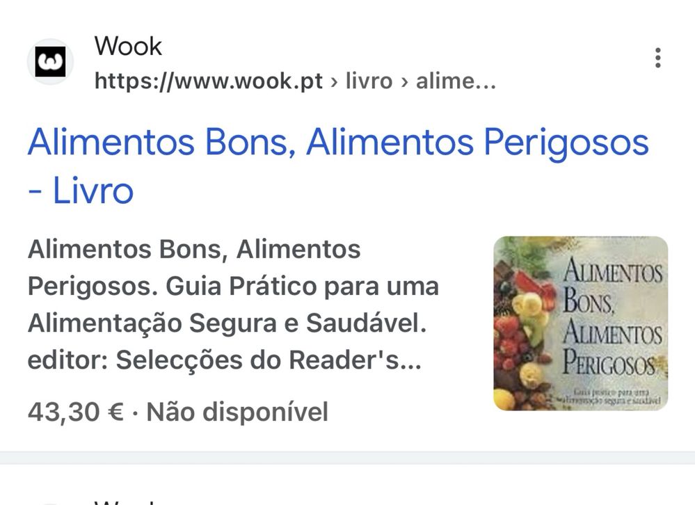 Livro Alimentos Bons, Alimentos Perigosos