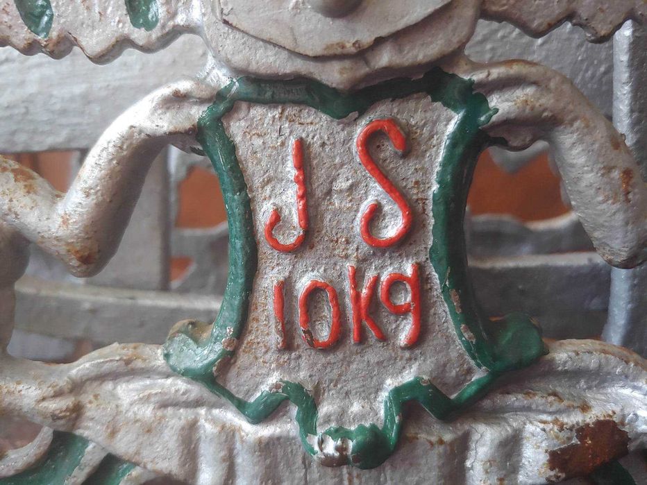 Stara waga szalkowa 10 kg z lat 20-30 XX wieku unikat pięknie zdobiona