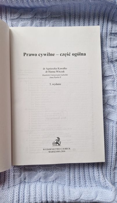 Skrypty Beck A.Kawałko H.Witczak Prawo cywilne-część ogólna 5. wydanie