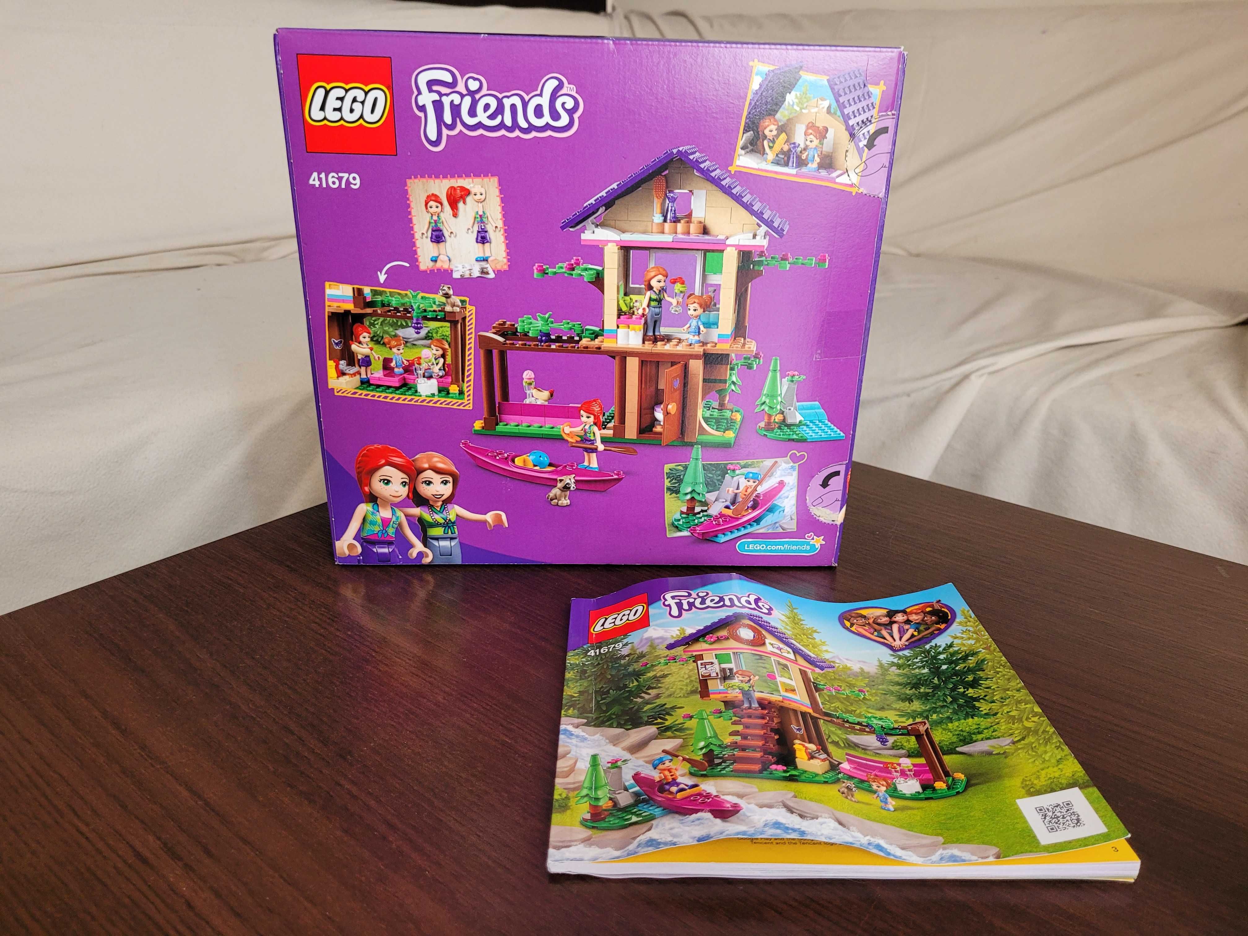 Klocki Lego Friends Leśny domek 41679 Pudełko Instrukcja
