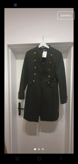 Nowy płaszczyk ciemnozielony rozmiar 38