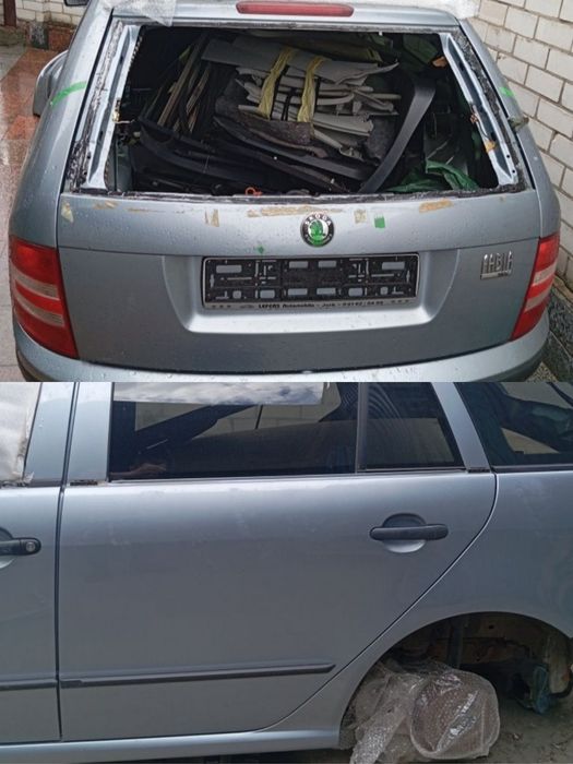 Дверь задняя Skoda Fabia 1 2000-2007 в родной краске