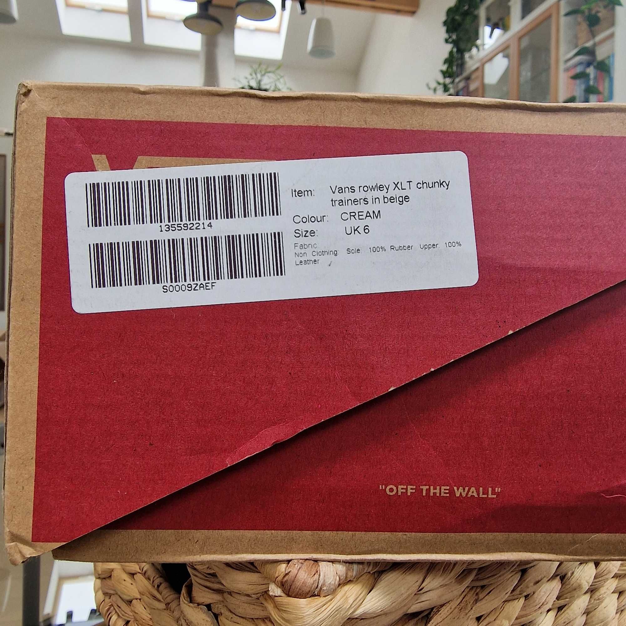 Buty sneakersy VANS ROWLEY XLT CHUNKY rozm. 39, beżowe NOWE, z Anglii!