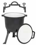 Kociołek żeliwny emaliowany 2w1 8 L Patelnia Grill