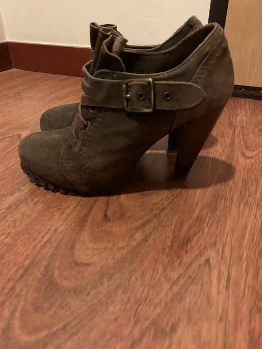 Prof, botins castanhos, tamanho 35