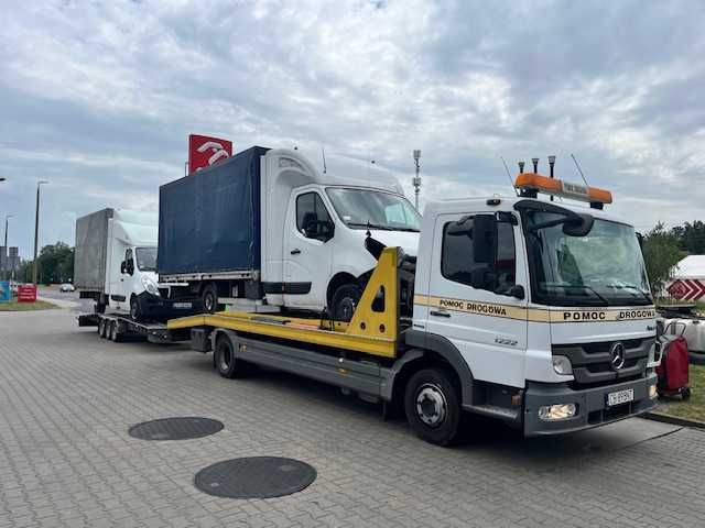 Transport Maszyn Przyczepy Ładowarki Widlaki Laweta Pomoc Drogowa