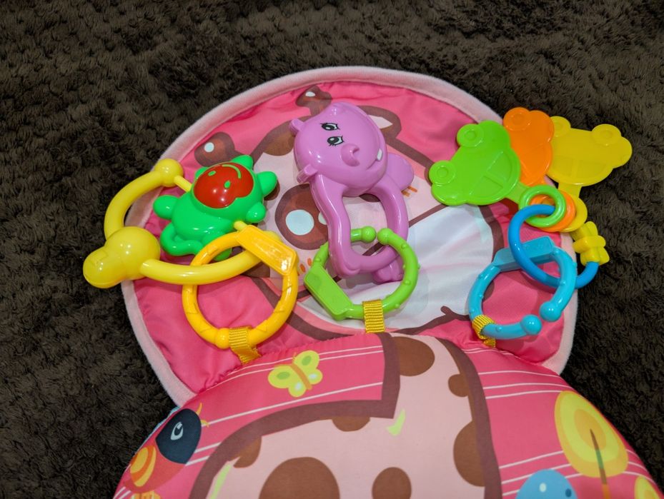 Подушка розвиваюча дитяча з іграшками килимок