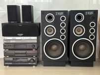 Zestaw audio wieża wzmacniacz Technics głośniki Altus Tonsil segment