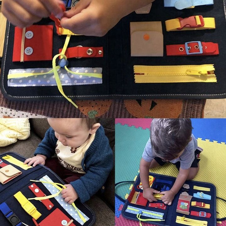 Tablica Manipulacyjna Sensoryczna Montessori Edukacyjna Zabawka Dla Dz