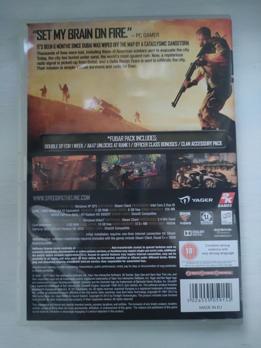 Spec ops the line pudełkowa DVD EN