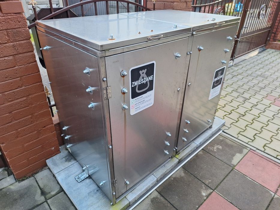 Wiata metalowa na śmietniki 240L