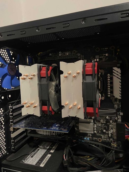 комп'ютер jingsha x99 dual 2x xeon 2697v3 28/56 ядер 3ds max RX580 8GB