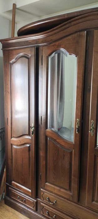 Quarto casal completo, madeira maciça