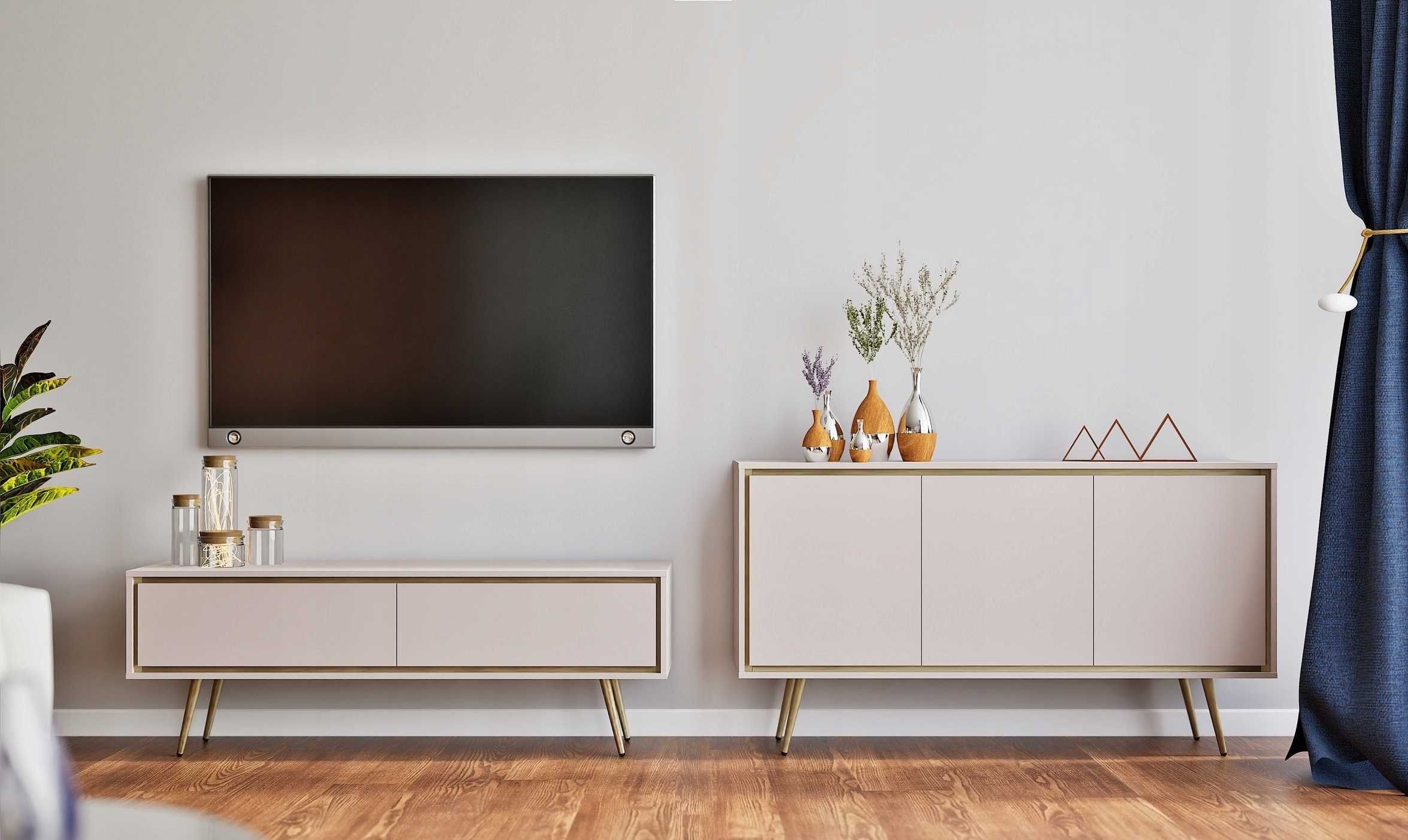 Kaszmir lub Czarna Szafka pod telewizor 150x40x50