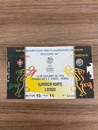 Bilhete PORTUGAL x ROMÉNIA - Fase de qualificação EURO 2000