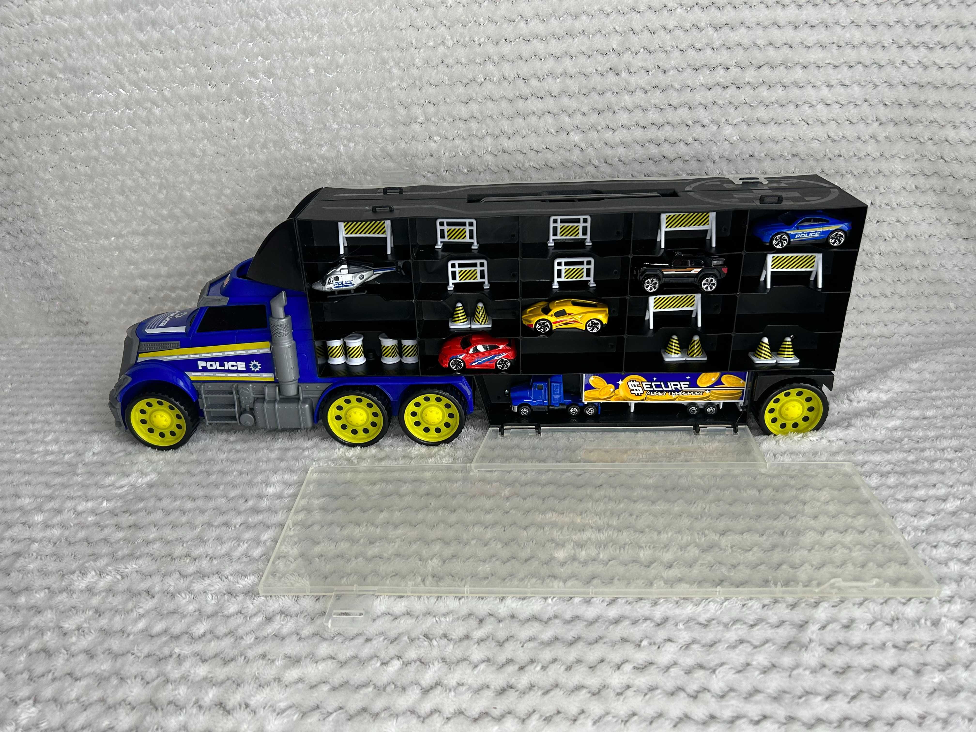 Dickie Policyjny transporter walizka z autkami 2w1