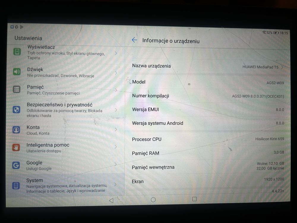 Tablet Huawei MediaPad T5 10 10,1" 3/32GB LTE Czarny