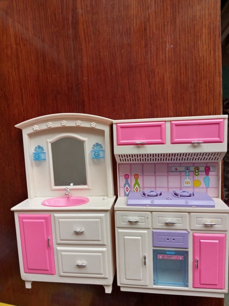 Кухня туалетная комната для Барби