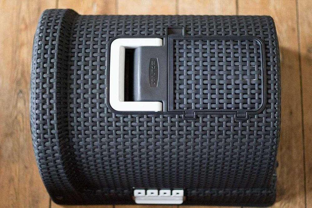 Nowoczesna kuweta dla kota kot dom zwierzęta ciemna duża rattan