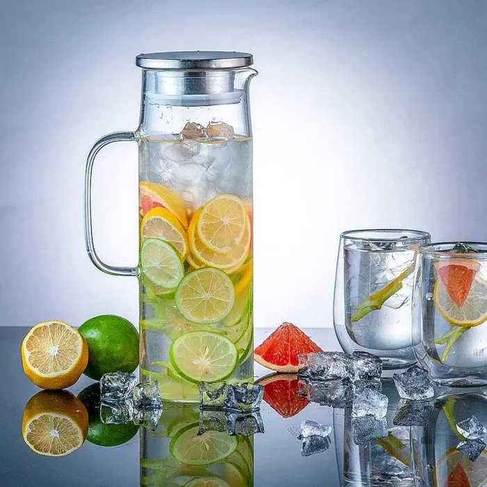 Nowy szklany dzbanek/ karafka/ 1300ml/ EHUGOS !7193!