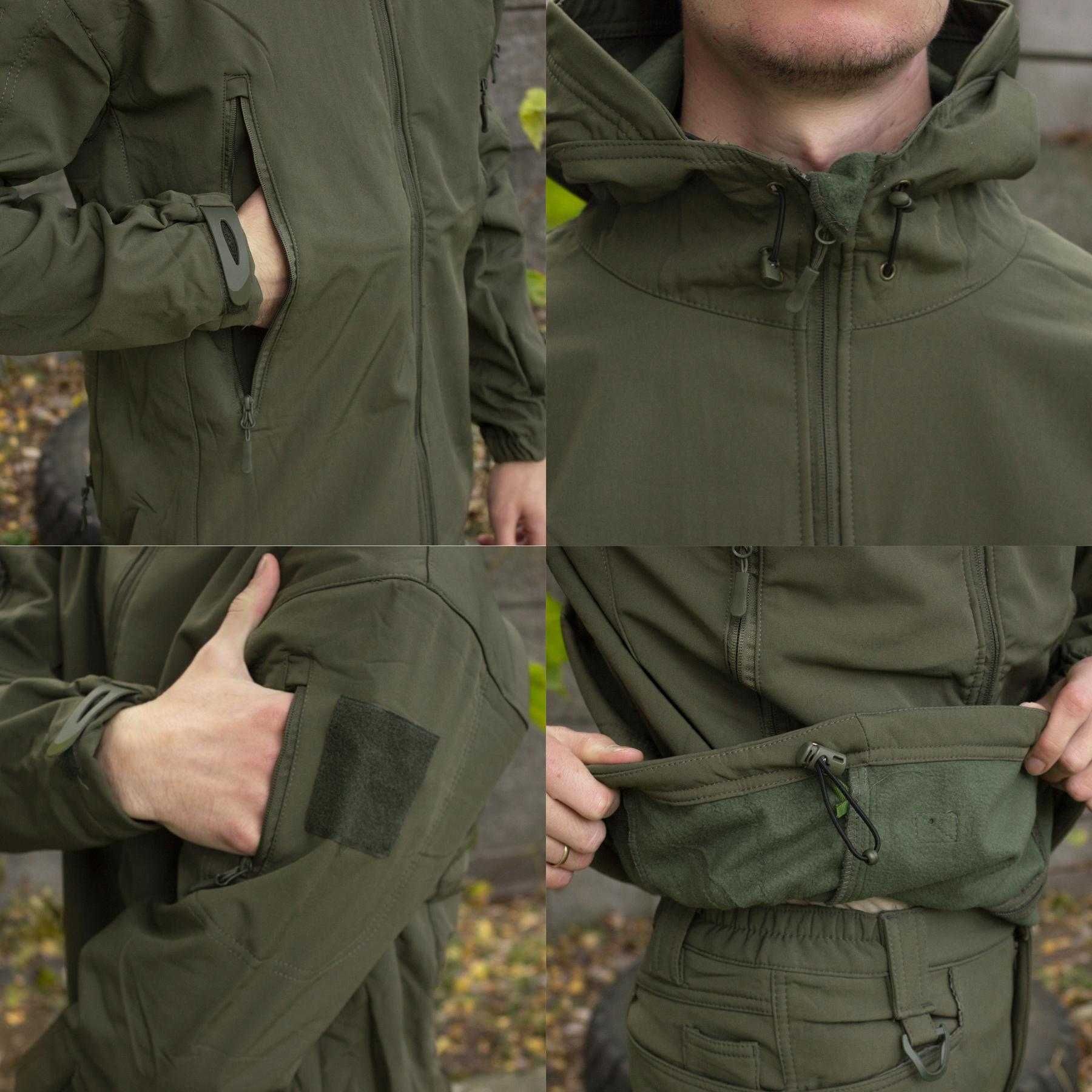 Костюм софтшел Gwild Олива, Койот, Чорний, Сірий Soft Shell на флісі