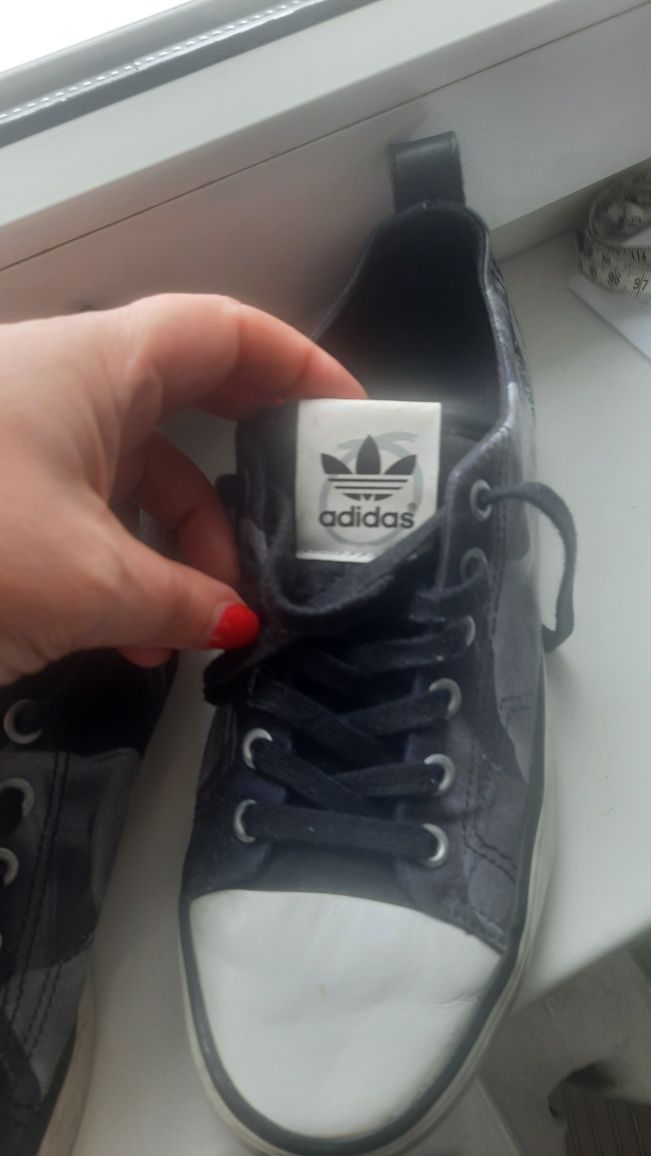 Adidas czarno szare buty trampki