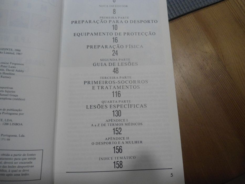 Lesões Desportivas (Manual) de J P R Williams (1988)