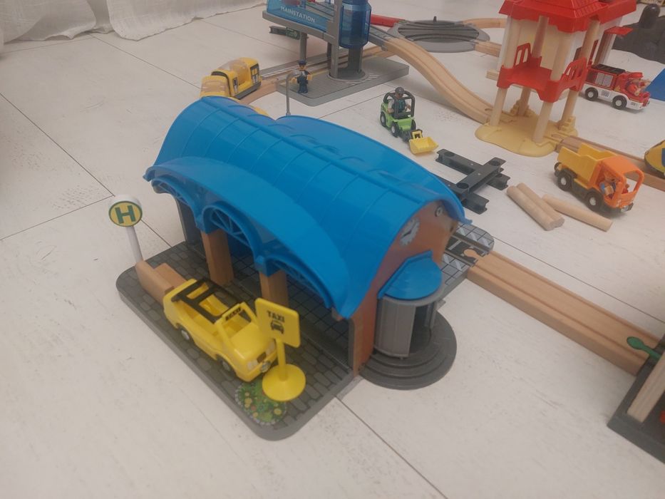 Kolejki drewniane Lidl .Mega duży zestaw.