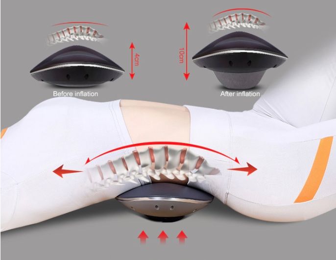 Equipamento de massagem e tratamento da coluna lombar