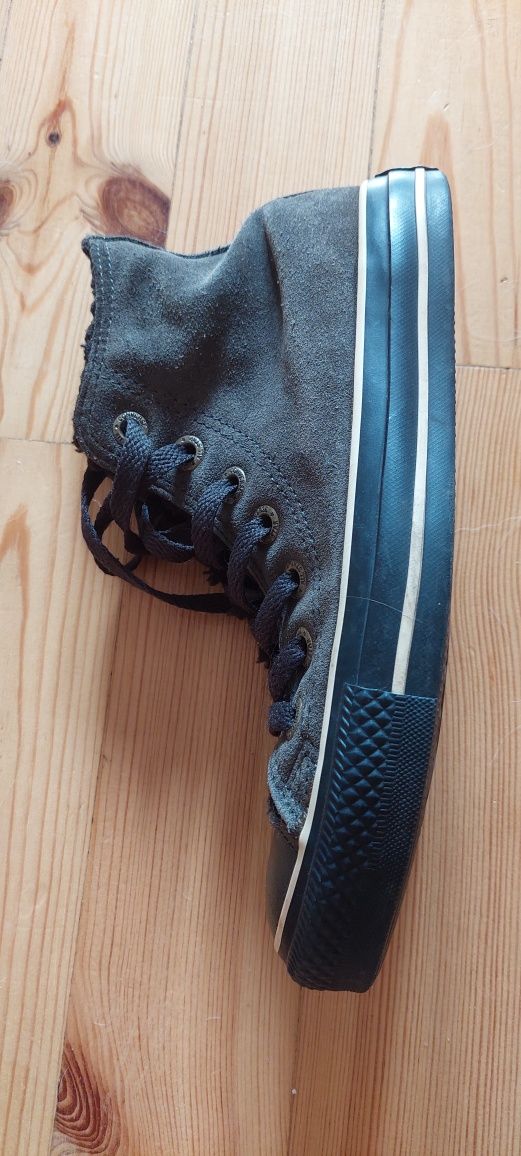 Утеплені замшеві кеди converse all star.leather