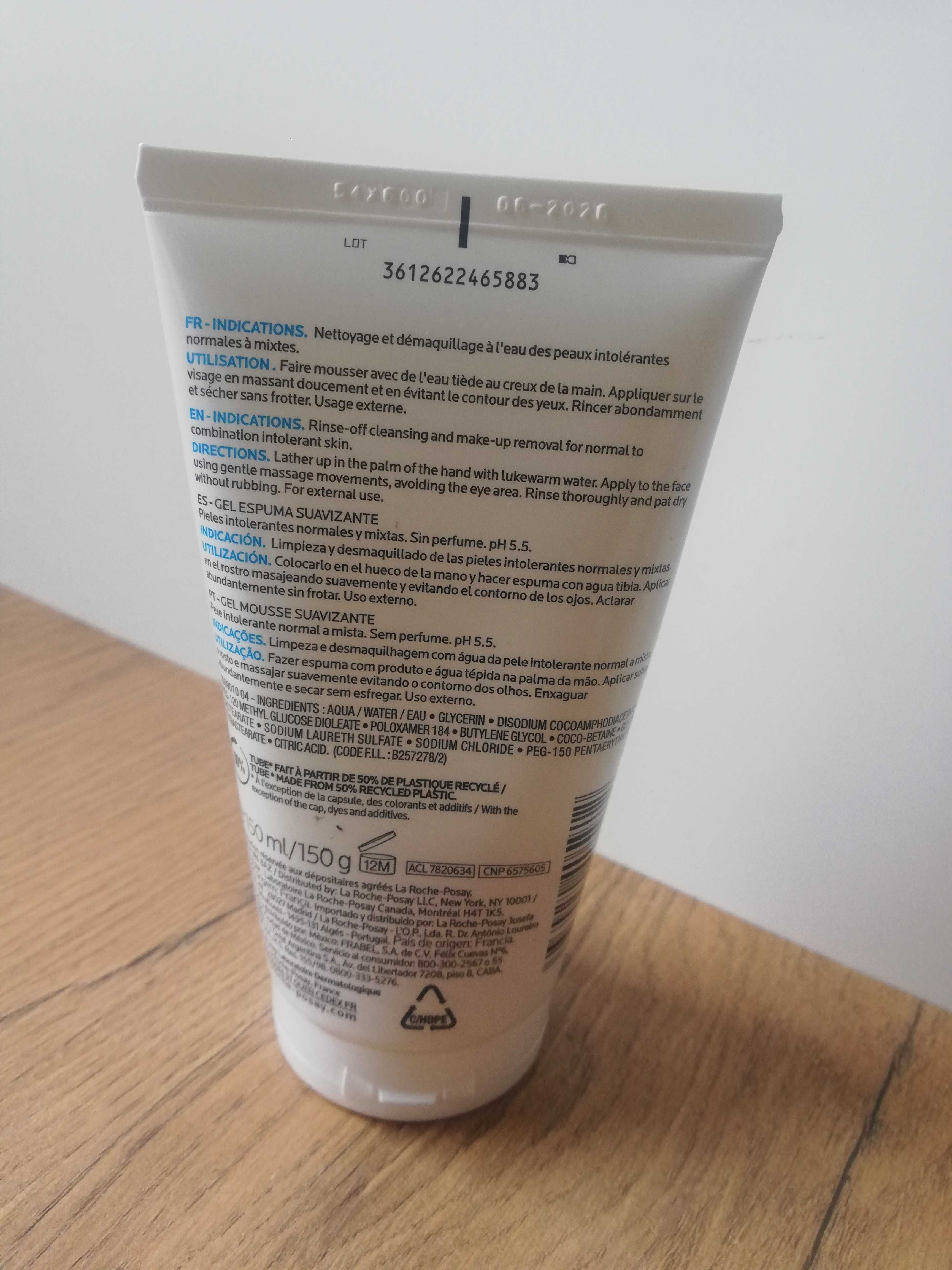 La roche posay toleriane gel moussant adoucissant