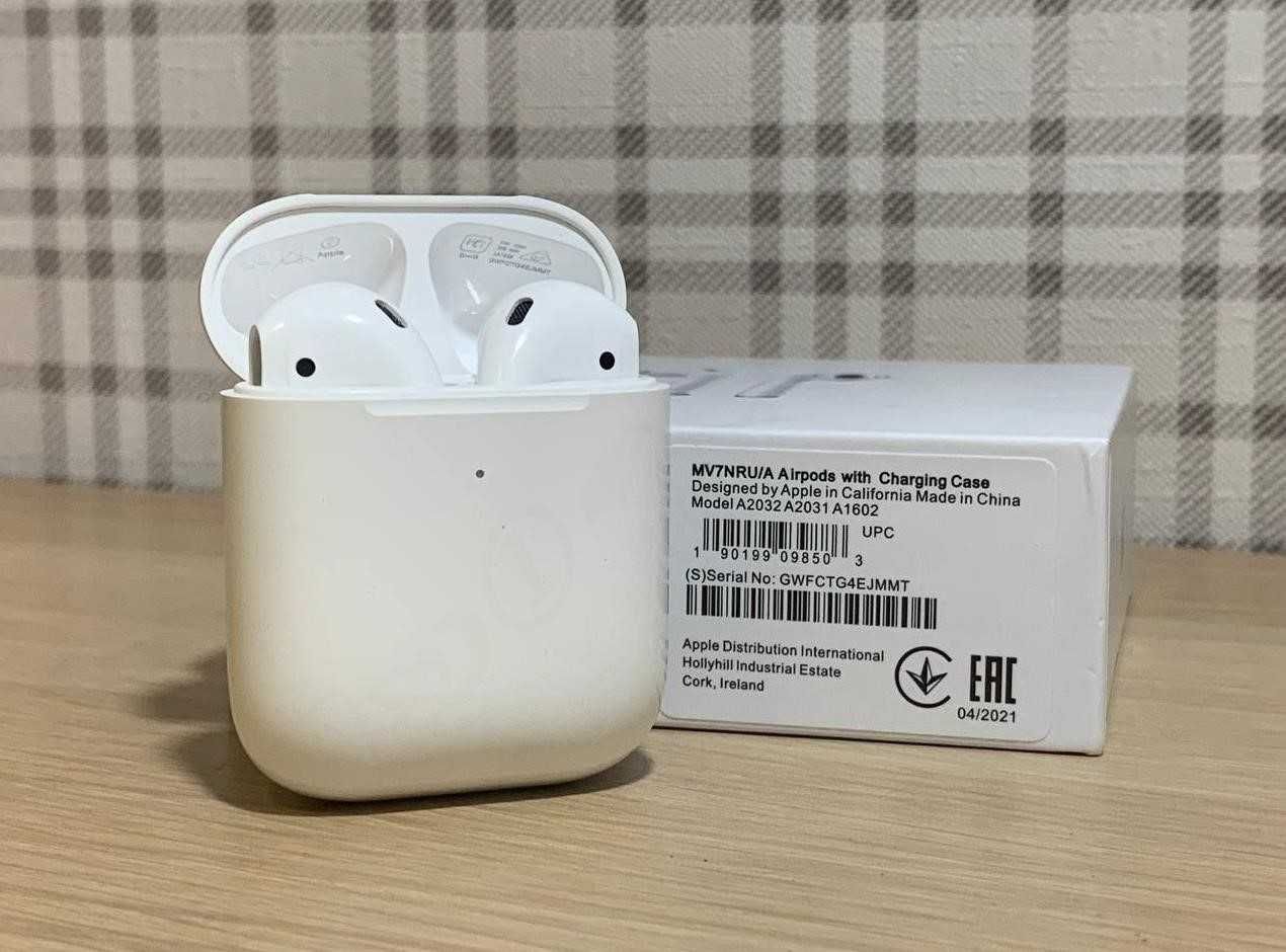 Беспроводные Наушники AirPods 2 1в1 Lux качества +чехол