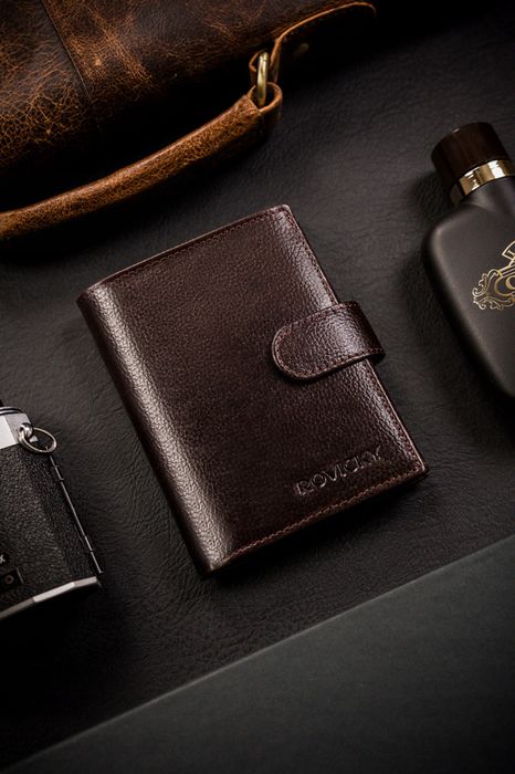 duży portfel męski ze skóry naturalnej w orientacji pionowej - rovicky