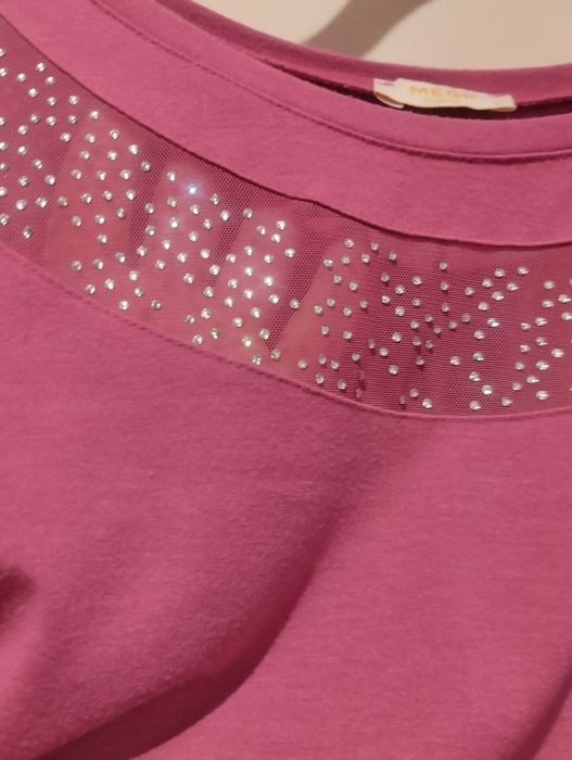 Sweterek typu nietoperz roz. L-XXL