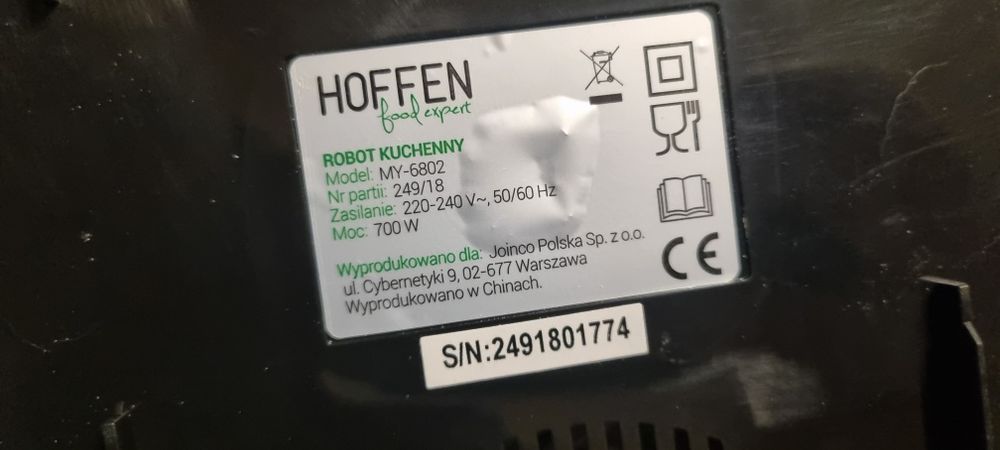 Robot kuchenny marki hoffen
