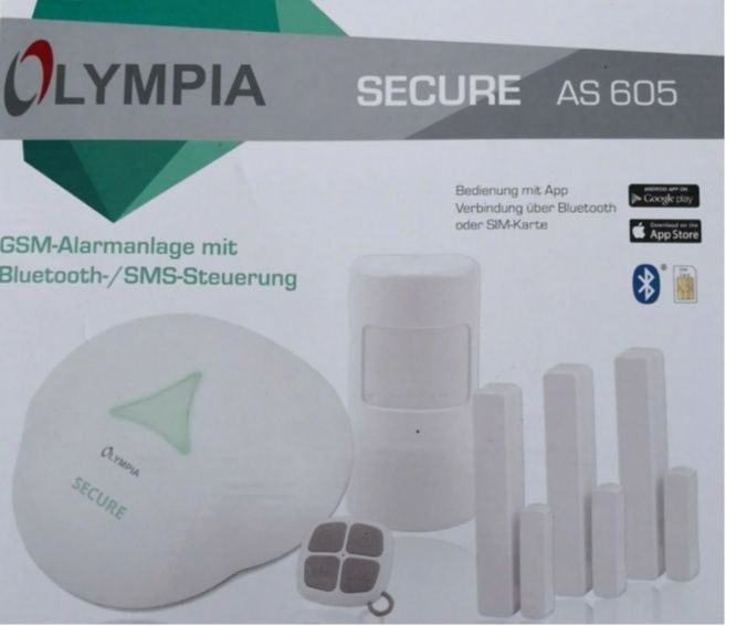 System alarmowy GSM z Bluetooth, sterowanie SMS Olympia secure AS 605