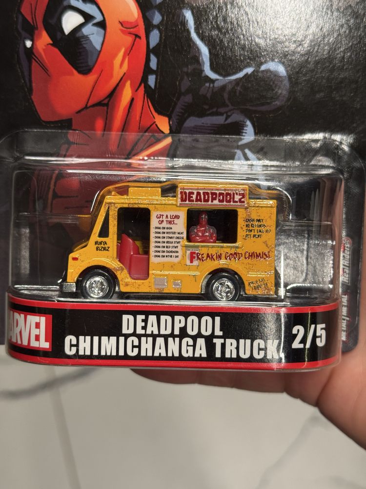 Hot Wheels Premium Special DEADPOOL Chimichanga Truck MARVEL z 2018!