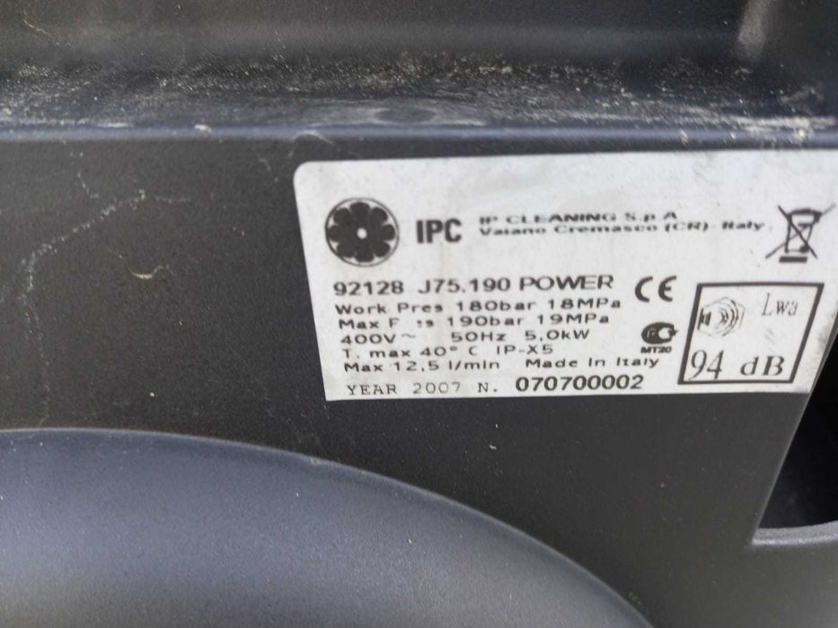 Profesjonalna Myjka ciśnieniowa zimnowodna IPC J75 180 bar 750 l/h 5KW