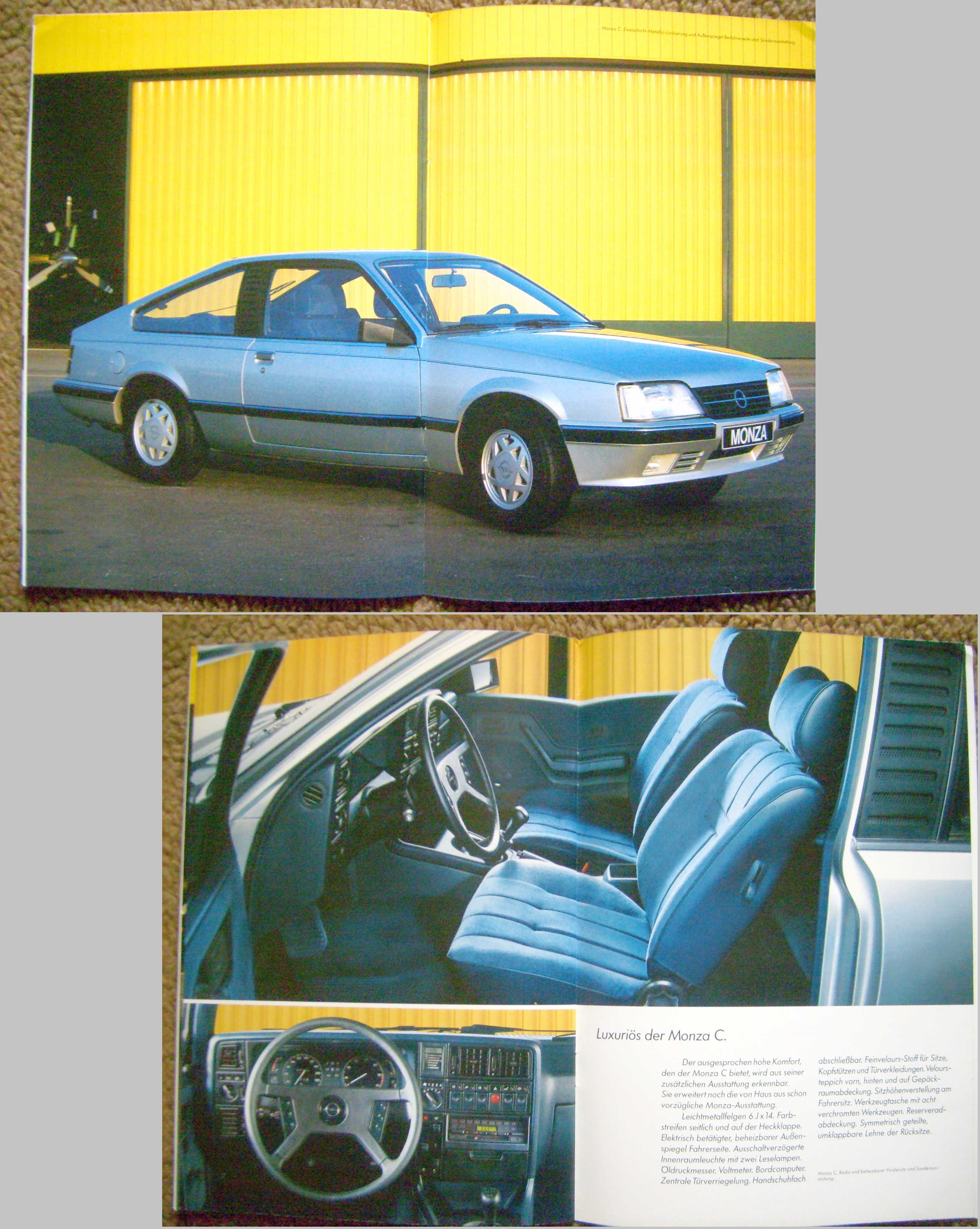 OPEL MONZA 1984 * prospekt 38 str. MONZA A2  / Wyprzedaż kolekcji !