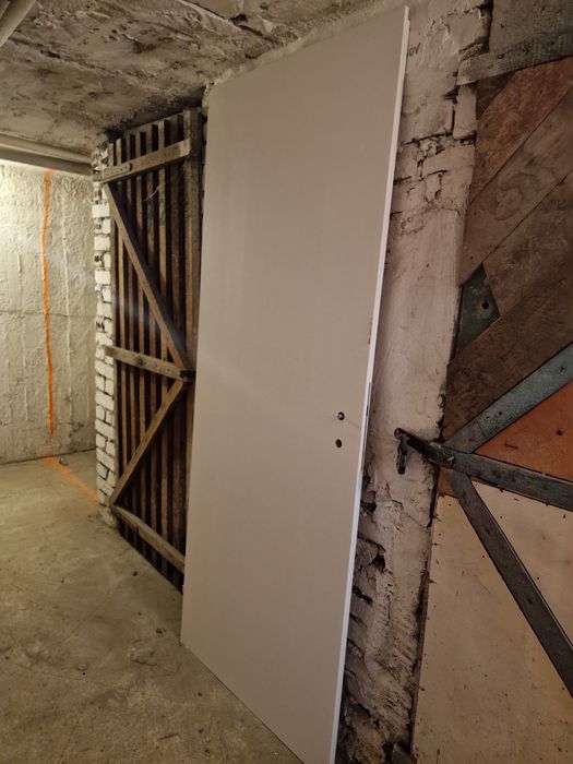 Drzwi łazienkowe lewe białe 75×193cm docinane na wymiar