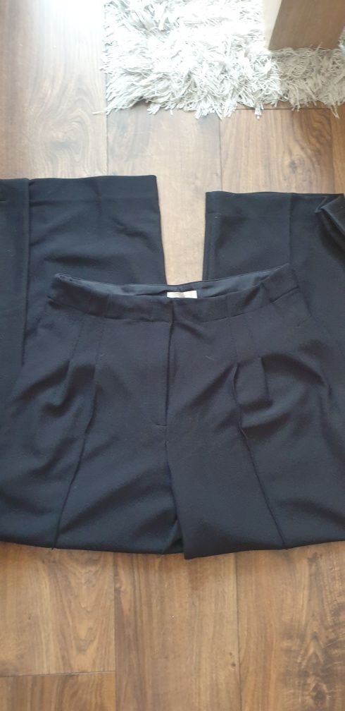 Nowe z metkami szerokie spodnie czarne h&m M 170/80