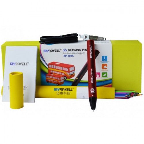 3D-ручка MYRIWELL RP-300A Red (PCL) Офиційно в Україні! Для дітей!