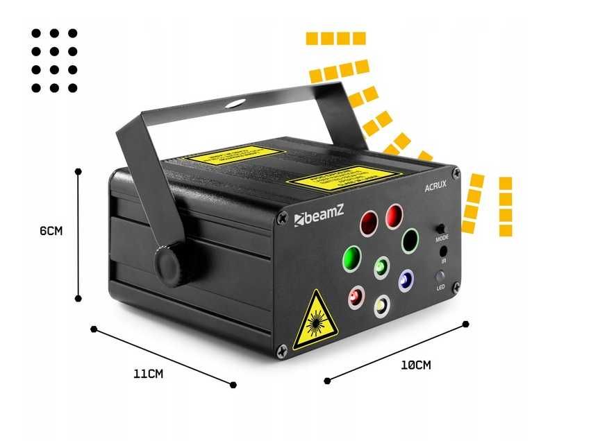 Nowy Profesjonalny Laser Dyskotekowy Quatro RG Diody Led RGBW | RABAT