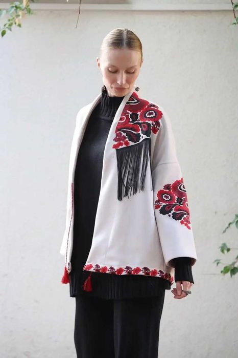 Піджак кашеміровий із вишивкою , Туреччина Розмір L